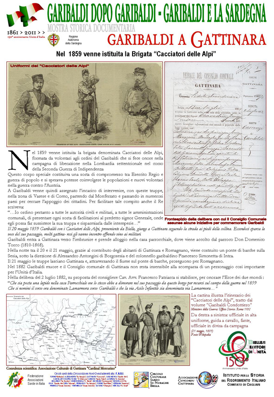 Garibaldi a Gattinara - Associazione Sarda Cuncordu Gattinara Garibaldi a Gattinara - Associazione Sarda Cuncordu Gattinara