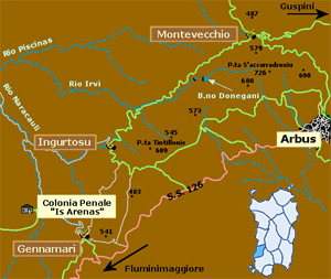 Mappa miniere di Arbus - Associazione Cuncordu di Gattinara